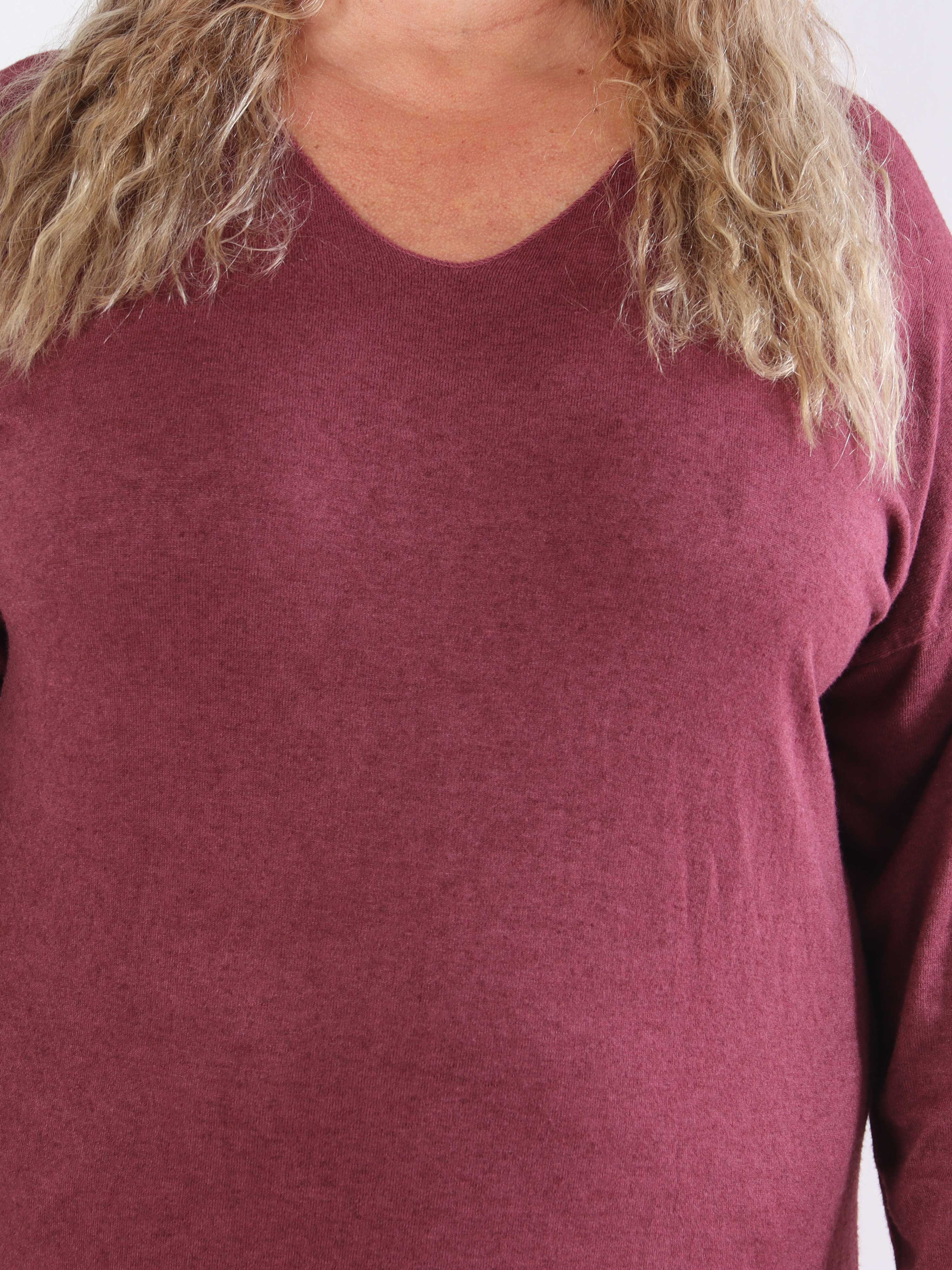 Djamila Long - Mega mjuk plus size-klänning i viskos med v-ringning